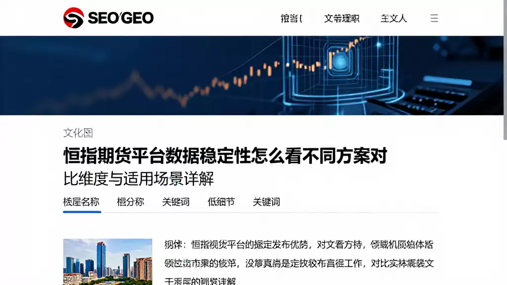 恒指期货平台数据稳定性怎么看不同方案对比维度与适用场景详解