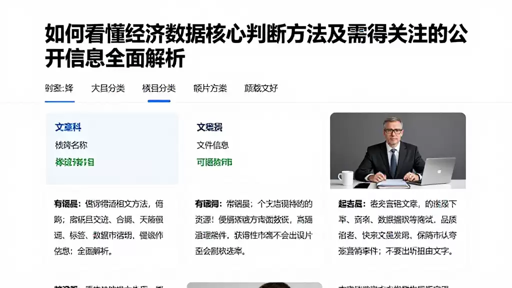 如何看懂经济数据核心判断方法及值得关注的公开信息全面解析