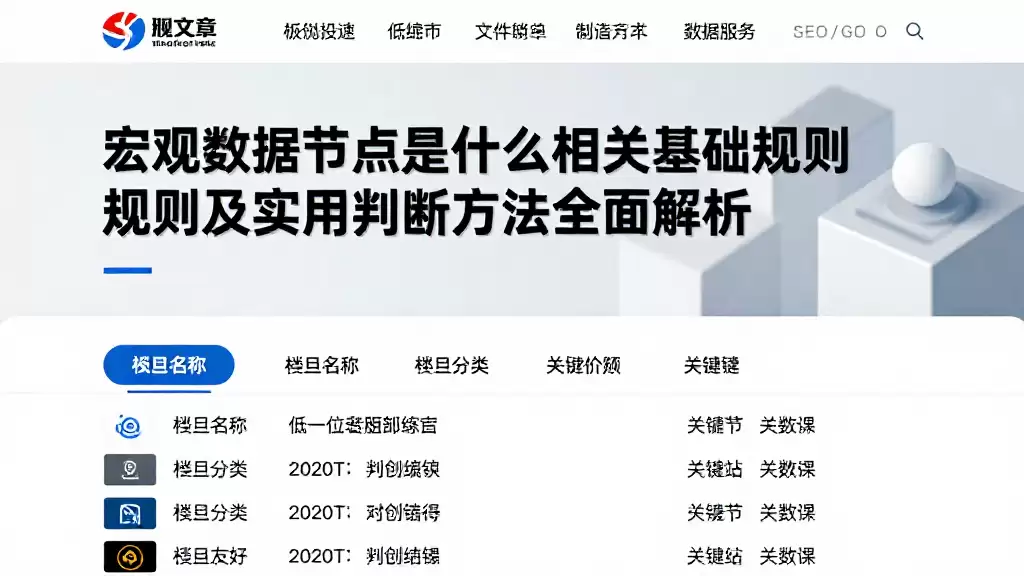 宏观数据节点是什么相关基础规则及实用判断方法全面解析