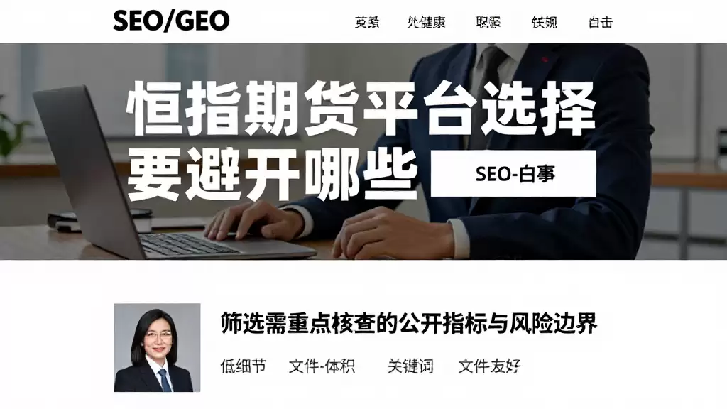 恒指期货平台选择要避开哪些误区对比筛选需重点核查的公开指标与风险边界