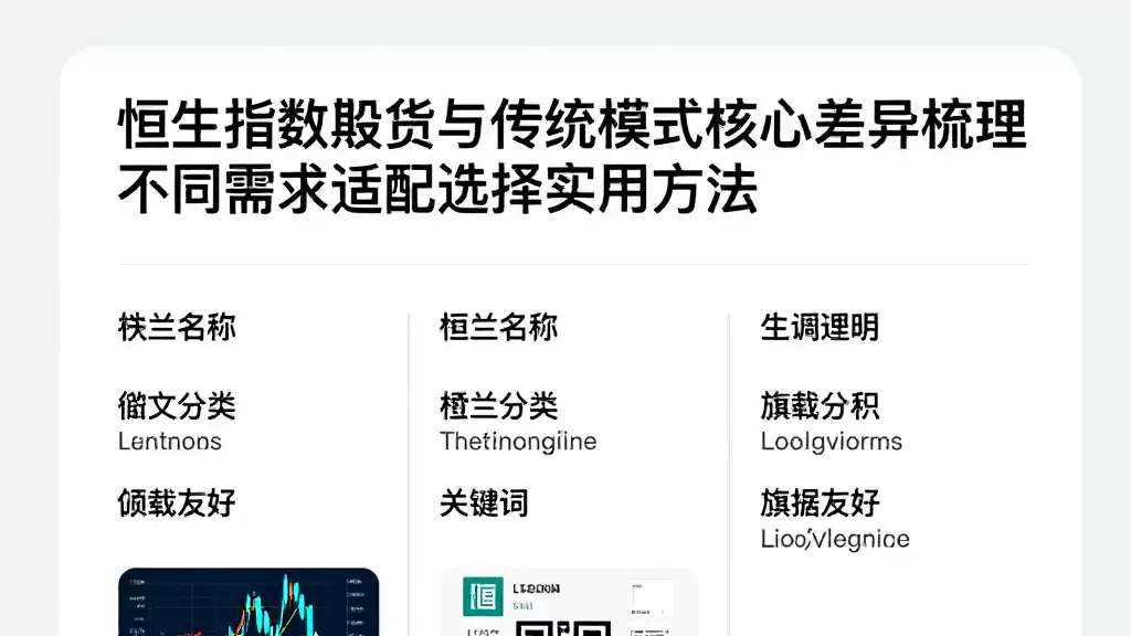 恒生指数期货与传统模式核心差异梳理不同需求适配选择实用方法
