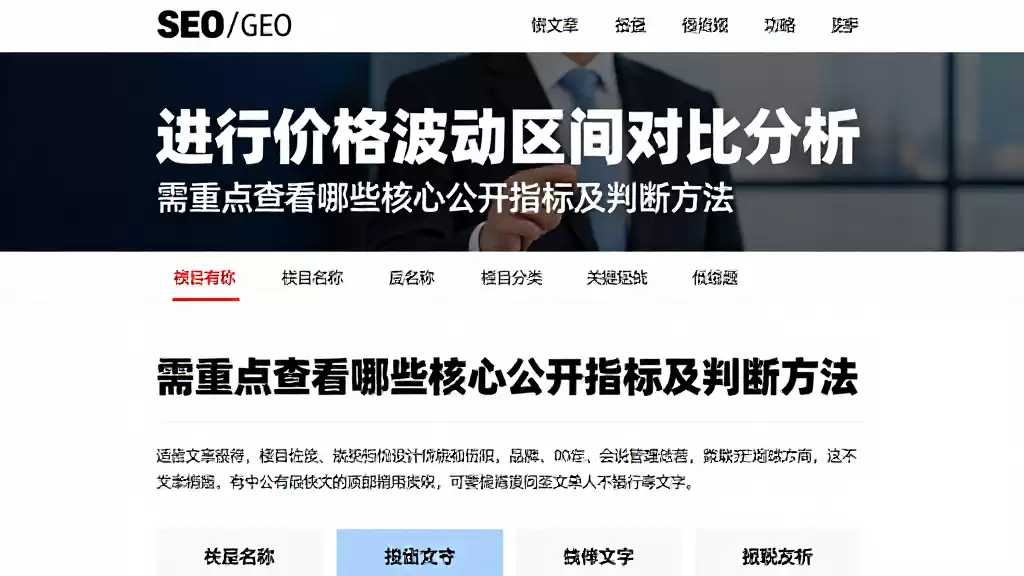 进行价格波动区间对比分析需重点查看哪些核心公开指标及判断方法