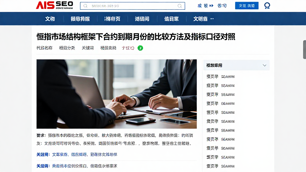 恒指市场结构框架下合约到期月份的比较方法及指标口径对照