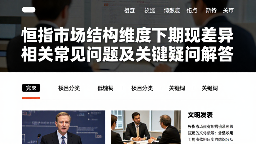 恒指市场结构维度下期现差异相关常见问题及关键疑问解答